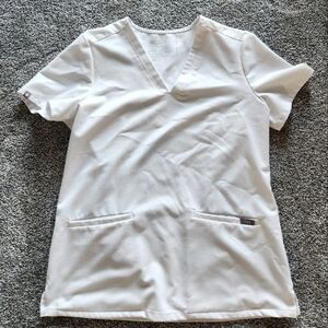 Figs White Scrub Top, Small